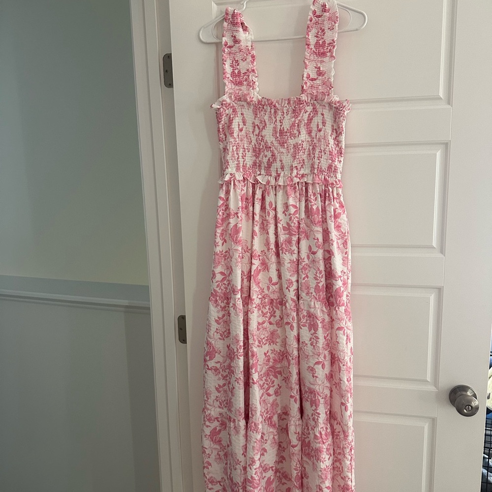 Altar'd State Pink and White Floral Dress (never worn!)